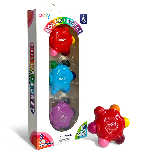 Color Burst:  Grip Crayons (set of 3/18 classic colors)