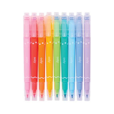 Confetti Stamp Double-Ended Markers (set of 9)