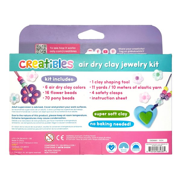 Creatibles Air Dry Clay Jewelry Kit