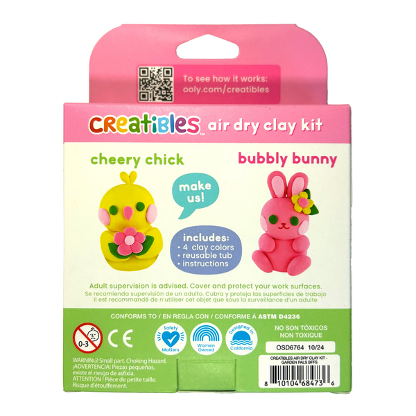 Creatibles Mini Air Dry Clay BFFs Kit--Garden Pals