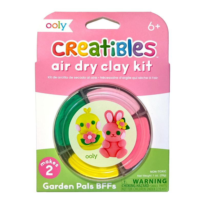 Creatibles Mini Air Dry Clay BFFs Kit--Garden Pals