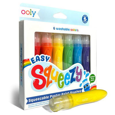 Easy Squeezy:  Squeezable Poster Paint Brushes (set of 6)