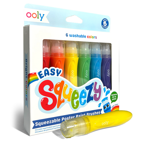 Easy Squeezy:  Squeezable Poster Paint Brushes (set of 6)