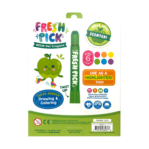 Fresh Pick:  Apple Scented Gel Crayons (set of 6)
