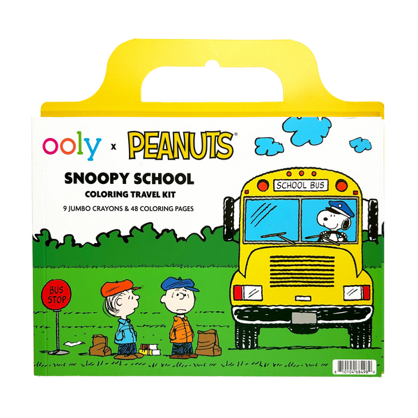 Peanuts:  Snoopy School Coloring Travel Kit (9 crayons & 48 coloring pages)
