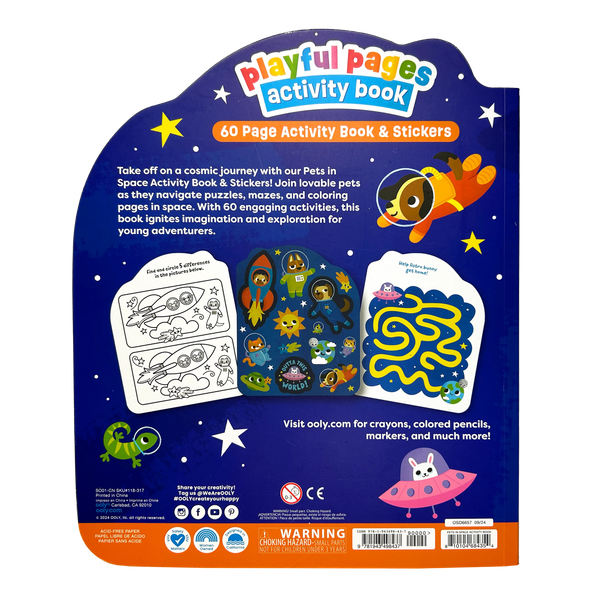 Playful Pages:  Activity Book--Pets in Space