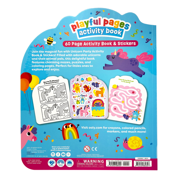 Playful Pages:  Activity Book--Unicorn Party!