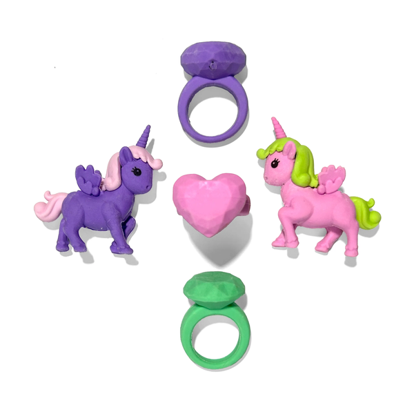 Unicorn Wishes Scented Puzzle Erasers-_Set of 5