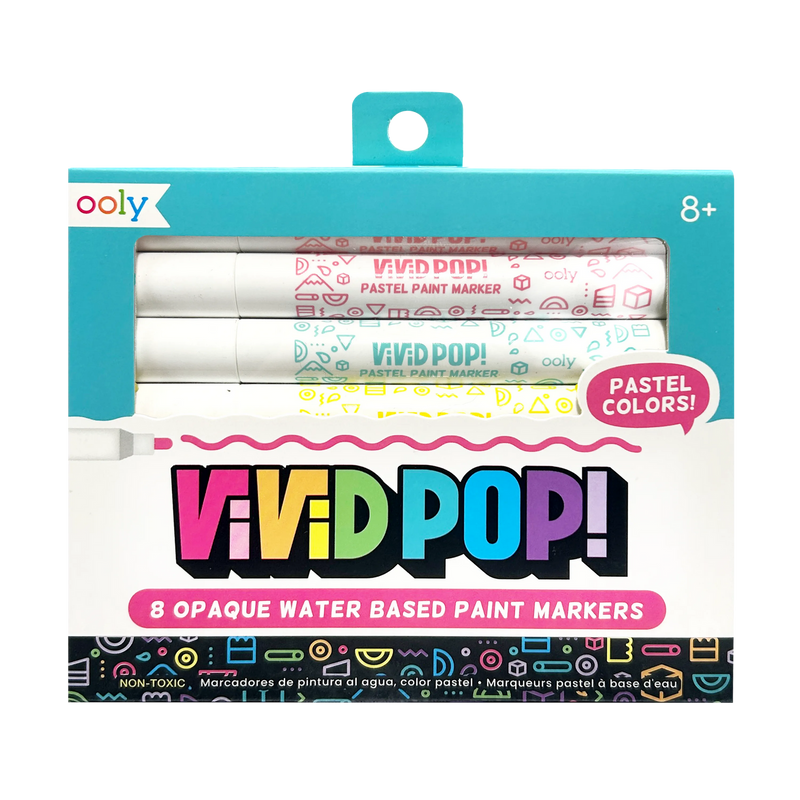 Vivid Pop! Water Based Paint Markers - Pastel - Set of 8