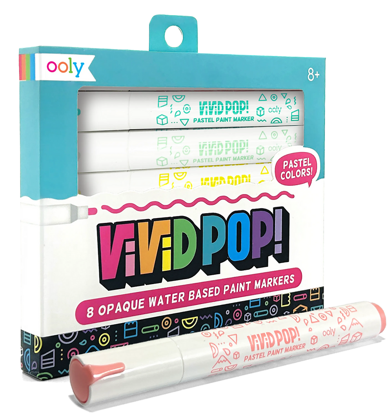 Vivid Pop! Water Based Paint Markers - Pastel - Set of 8