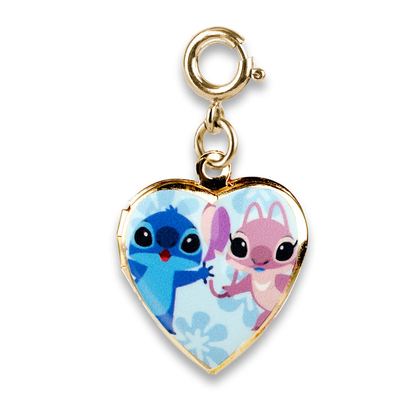 Gold Stitch & Angel Locket Charm