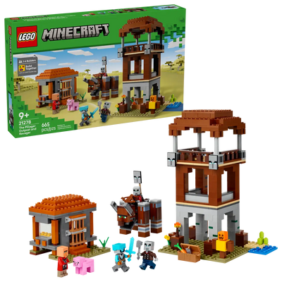 Lego Minecraft The Pillager Outpost and Ravager
