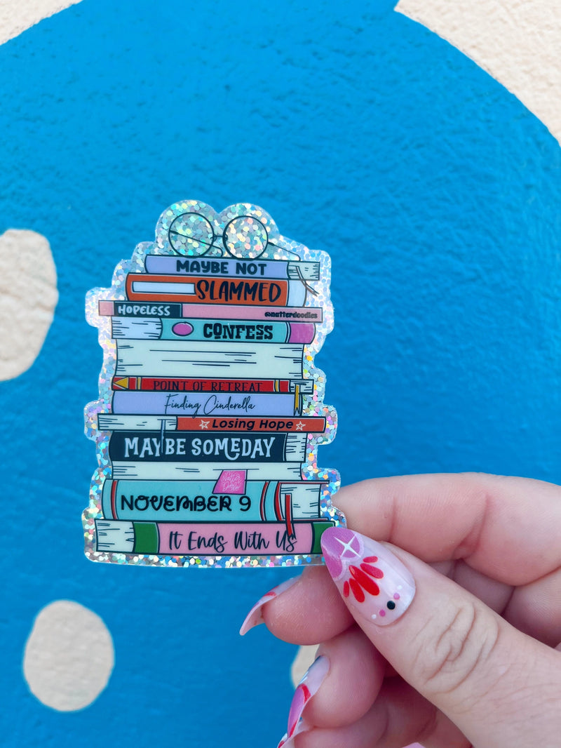 Colleen Hoover Book Stack Sticker