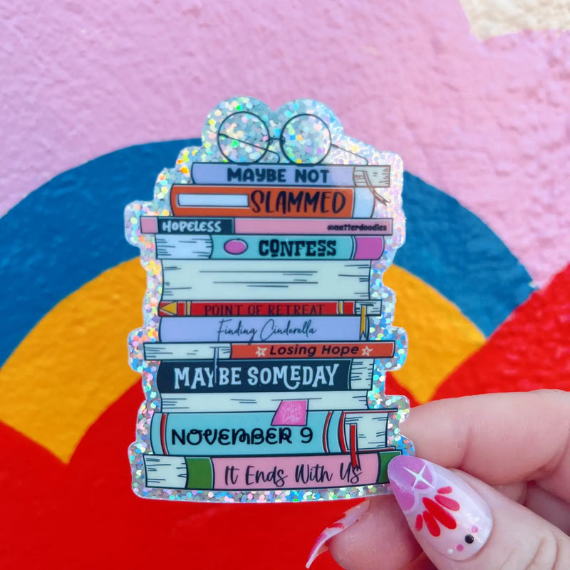 Colleen Hoover Book Stack Sticker