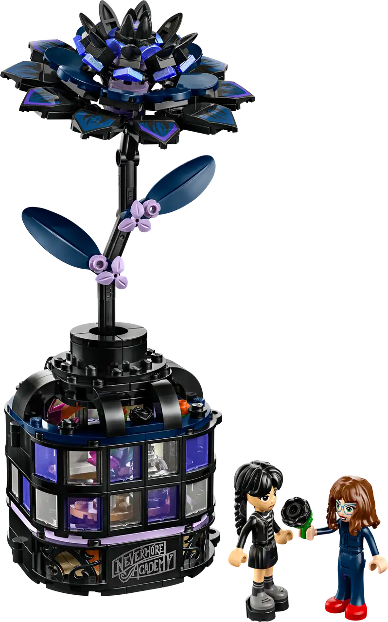 Lego Wednesday Black Dahlia Flower
