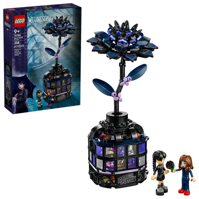 Lego Wednesday Black Dahlia Flower