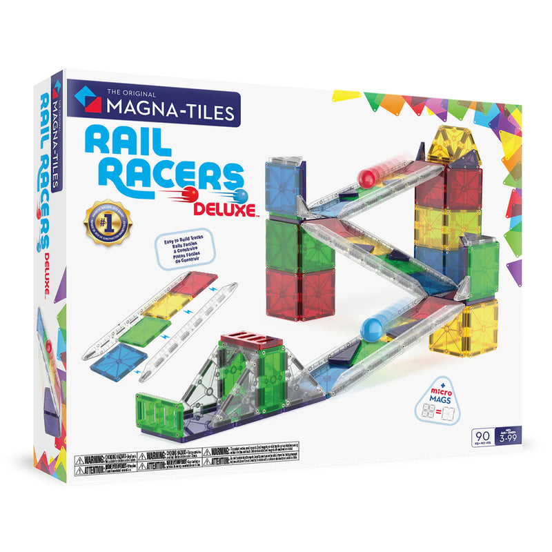 Magna Tiles Rail Racers Deluxe 90-Piece Set