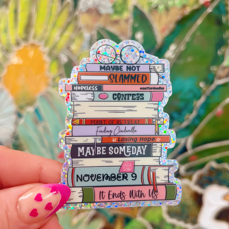 Colleen Hoover Book Stack Sticker