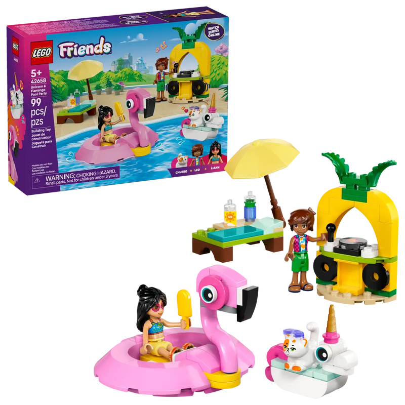 Lego Friends Unicorn & Flamingo Pool Party