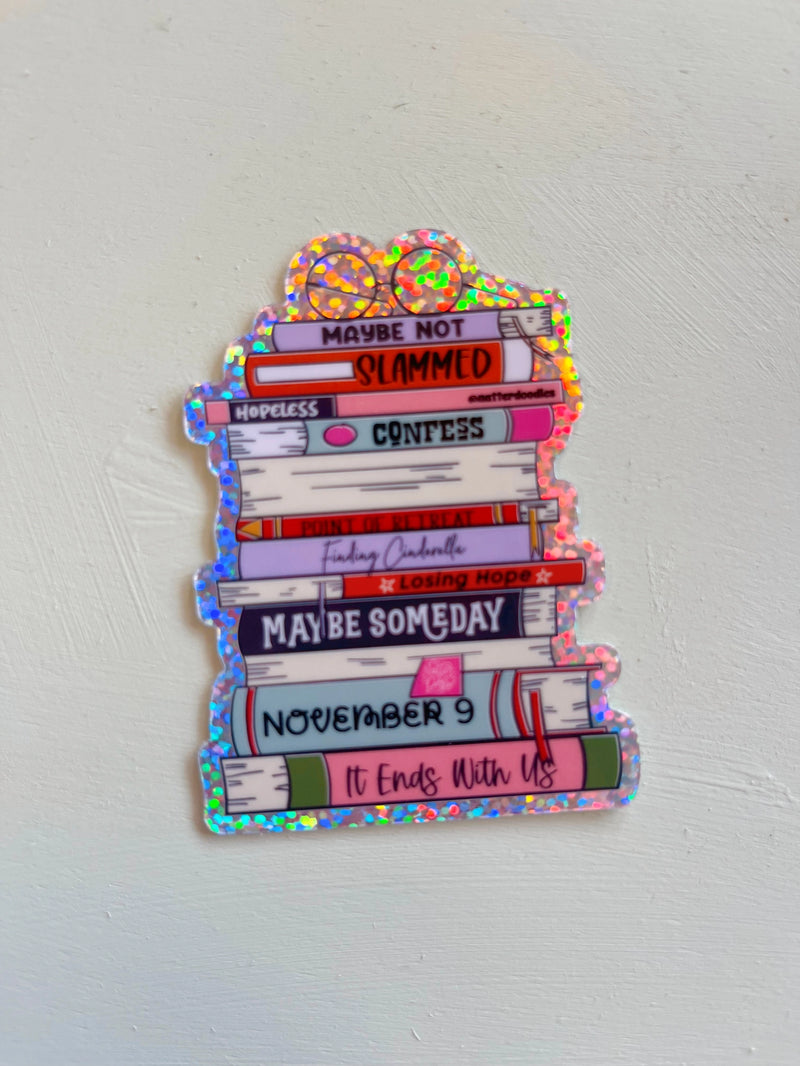 Colleen Hoover Book Stack Sticker