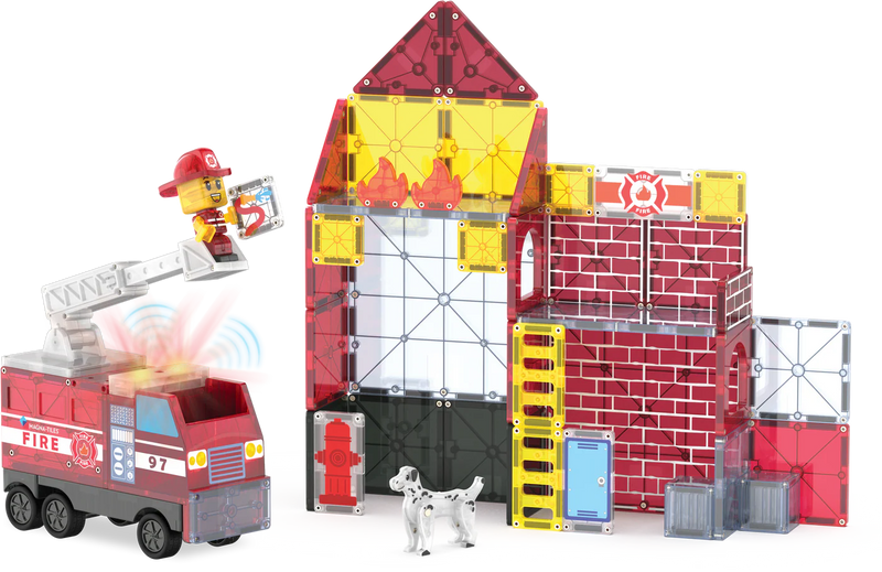 Magna Tiles Fire Station 50-Piece Set