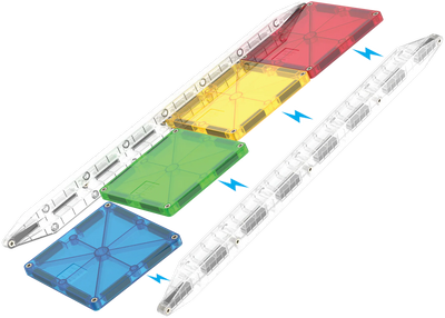 Magna Tiles Rail Racers Deluxe 90-Piece Set