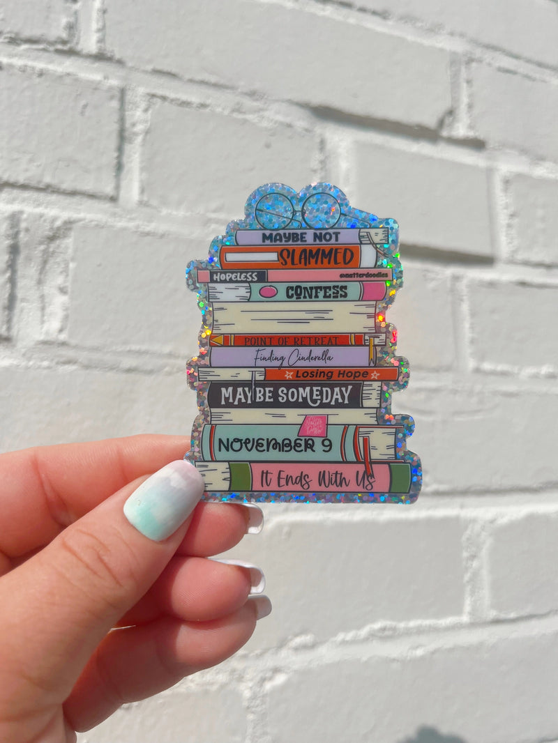 Colleen Hoover Book Stack Sticker