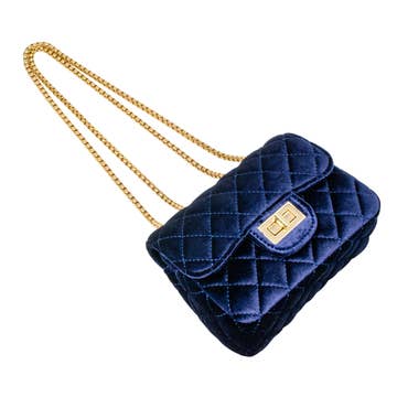 Large Classic Velvet Quilted Bag