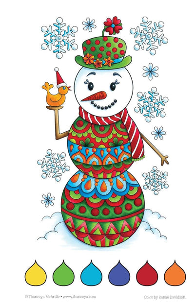 Color Christmas Coloring Book - Stocking Stuffer Size!