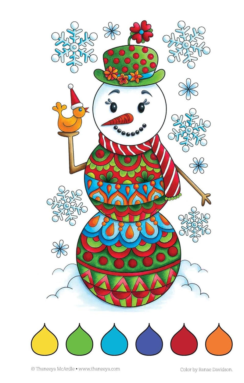 Color Christmas Coloring Book - Stocking Stuffer Size!