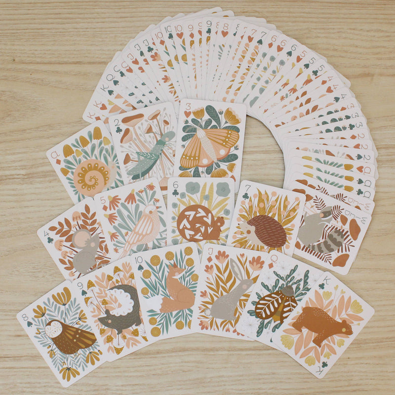 Unique nature inspired playing cards deck for kids
