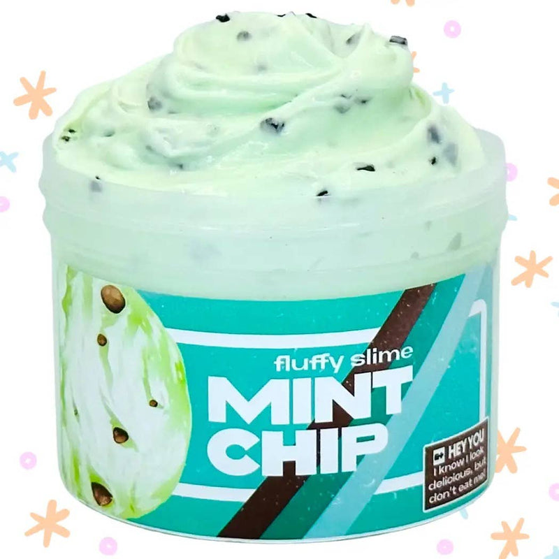SlimeWorks Mint Chip Fluffy Slime – Scented Sensory Toy