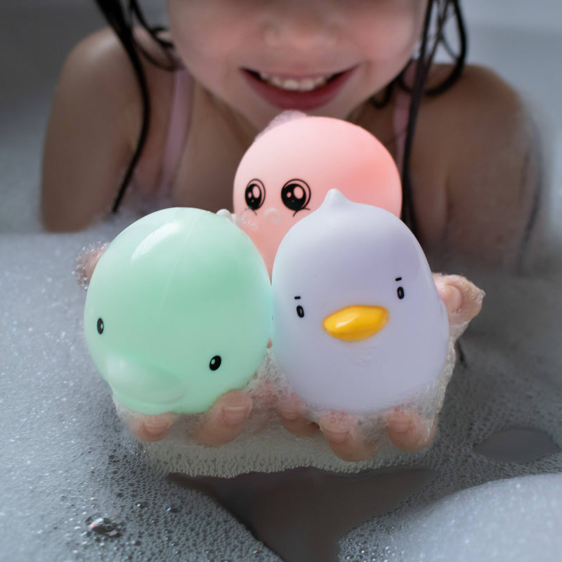 LumiPets® Minis Olive, Daisy, & Delbert- Waterproof Light-Up Toy Pack