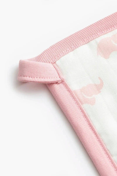 Organic First Washcloth - Pink Elephant