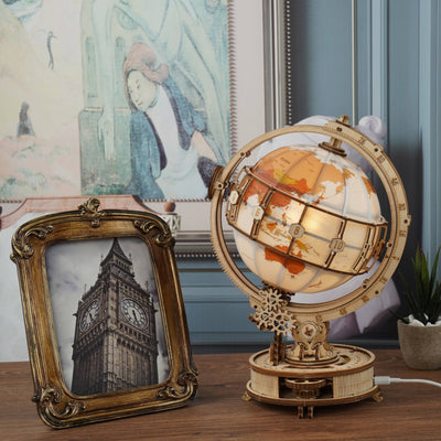 DIY Wooden Puzzle: Luminous Globe