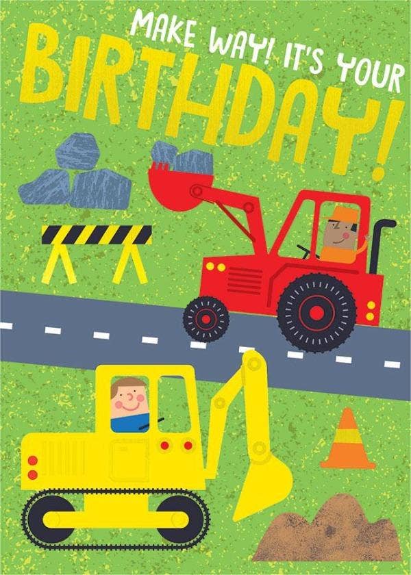 Construction Equipment Foil Card