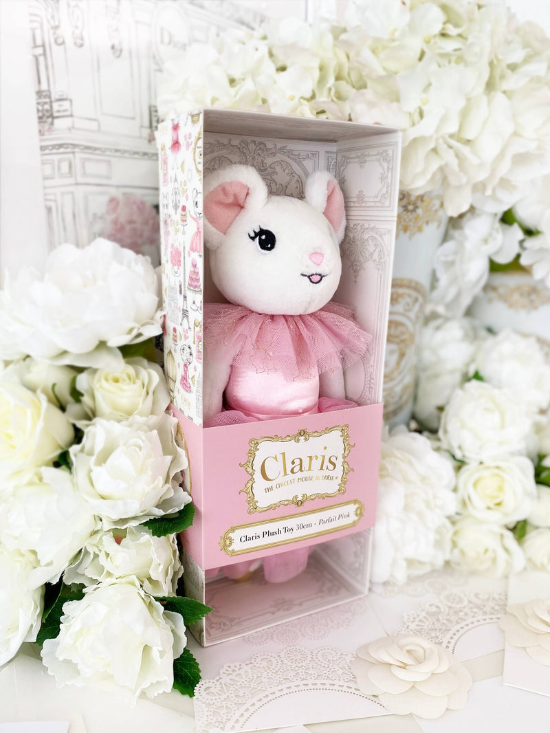 Claris The Chicest Mouse In Paris - 12" pink plush toy