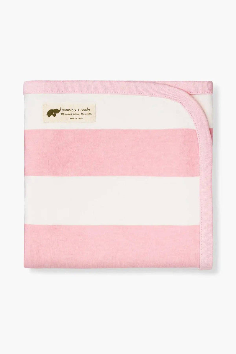 Coming Home Baby Blanket - Pink Cabana Stripe