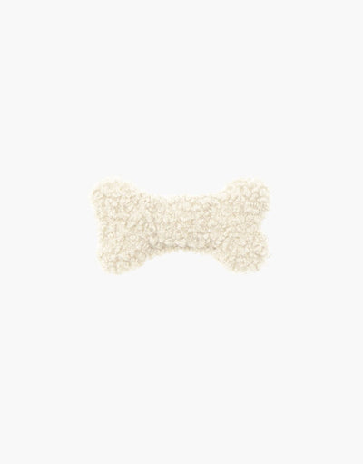 Ecru terrycloth plush dog bone