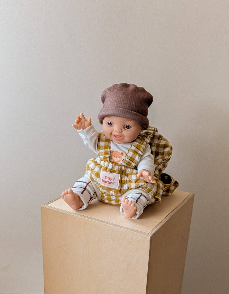 Doll Carrier - Mustard gigham - Tiny Harlow