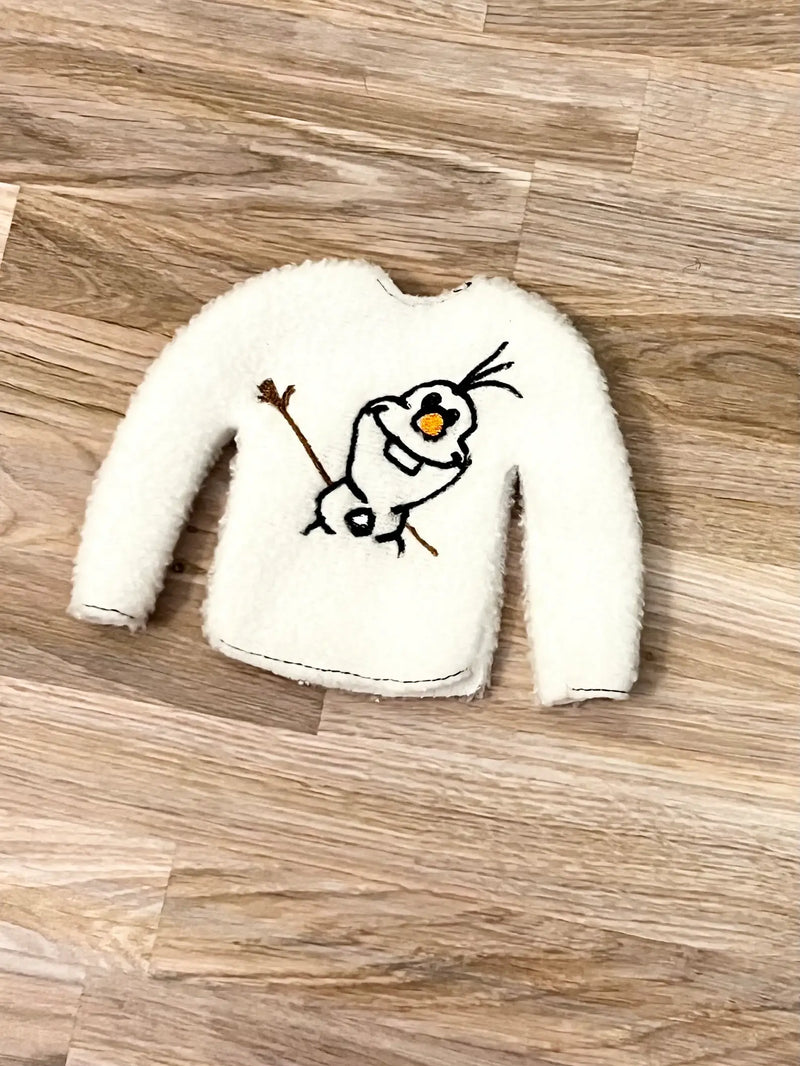 Friendly Snowman sweater for elf on the shelf  