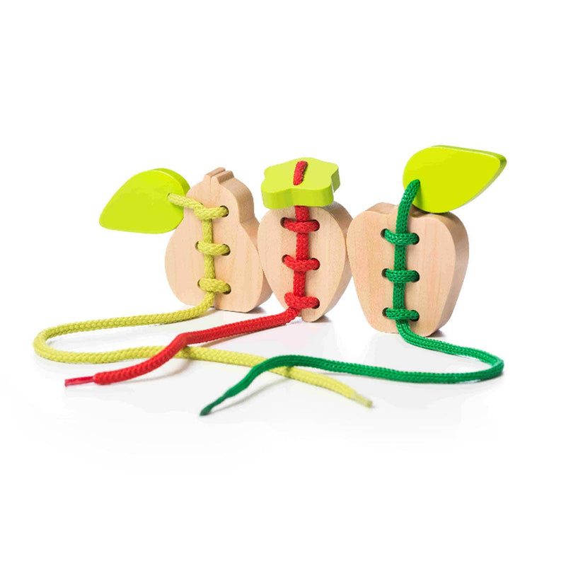 Cubika Wooden Lacing Toy Set Fruits