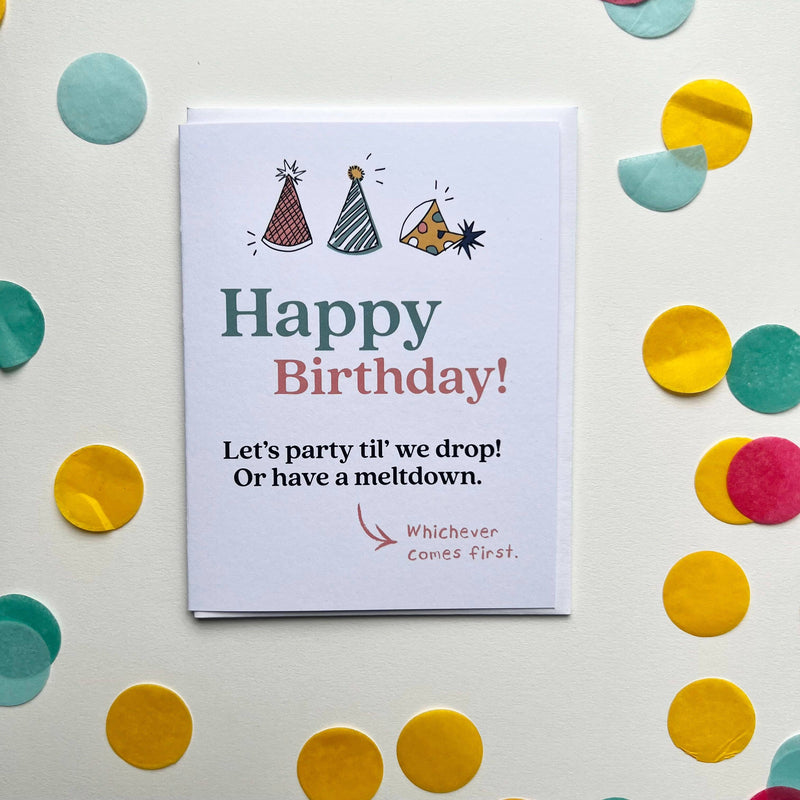 Funny Kids Birthday Card - "Party til&