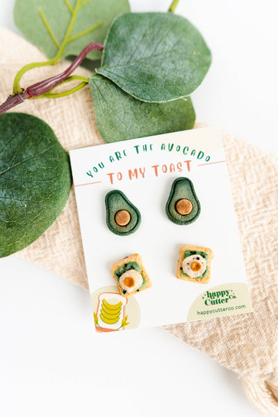 Avocado Toast Stud Earring Pack | Foodie Lover Gift