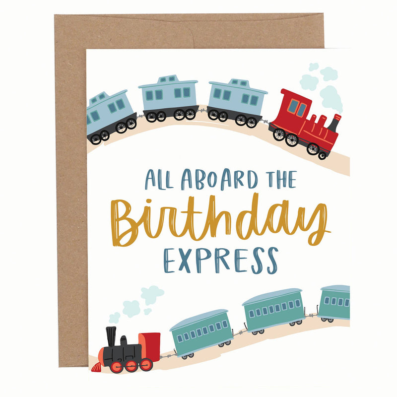 All Aboard Birthday Greeting Card