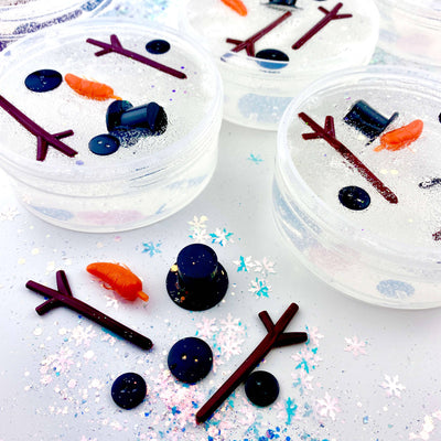 Melted Snowman Clear Putty Slime