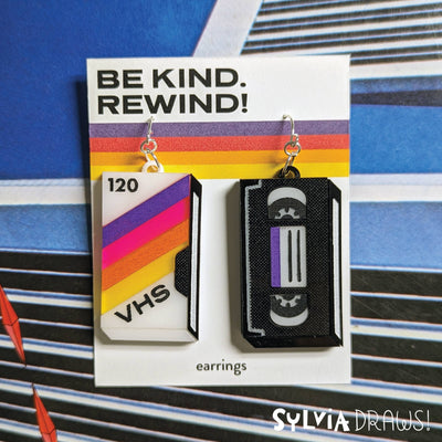 Retro VHS Tape Earrings