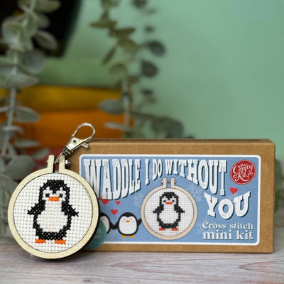'Waddle I do Without You' Mini Matchbox Cross Stitch Kit