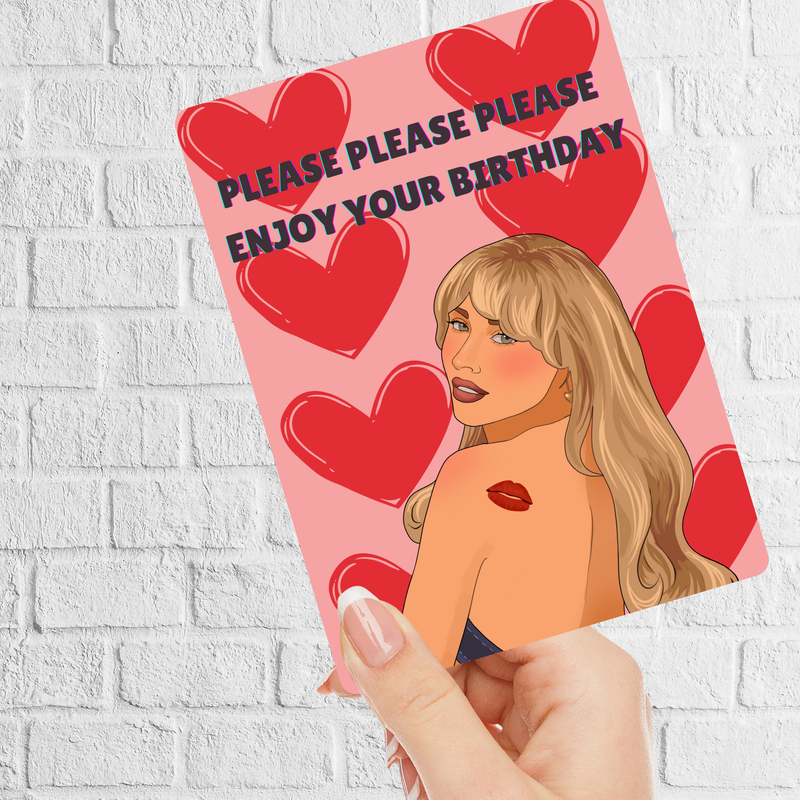 Please Please Please Enjoy Your Birthday Sabrina Carpenter Birthday Card