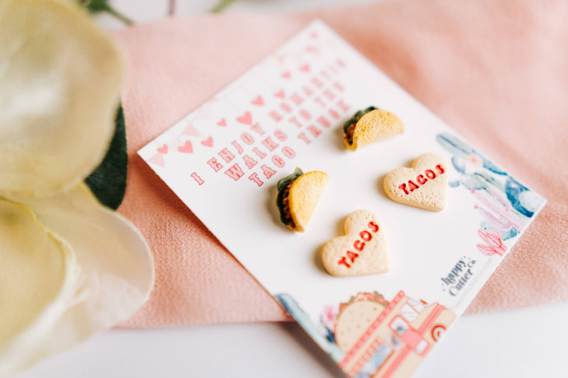 Romantic Walks to the Taco Truck Tacos Stud Earrings